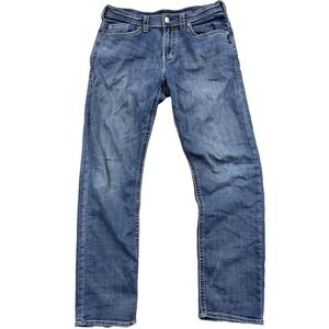 Silver Jeans Pants Mens 34x34 Blue Denim Mid Grayson Classic Fit Straight Y2K